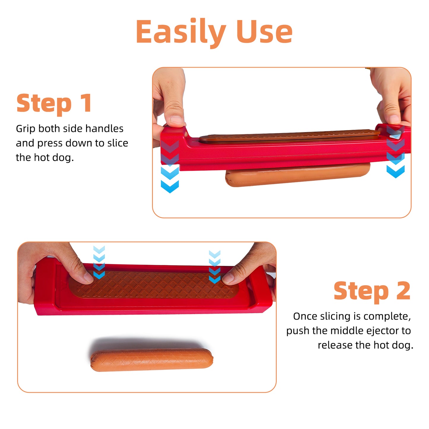 WhiteRhino Hot Dog Slicer,Sausage Cutter Slicing Tool for Grilling,BBQ